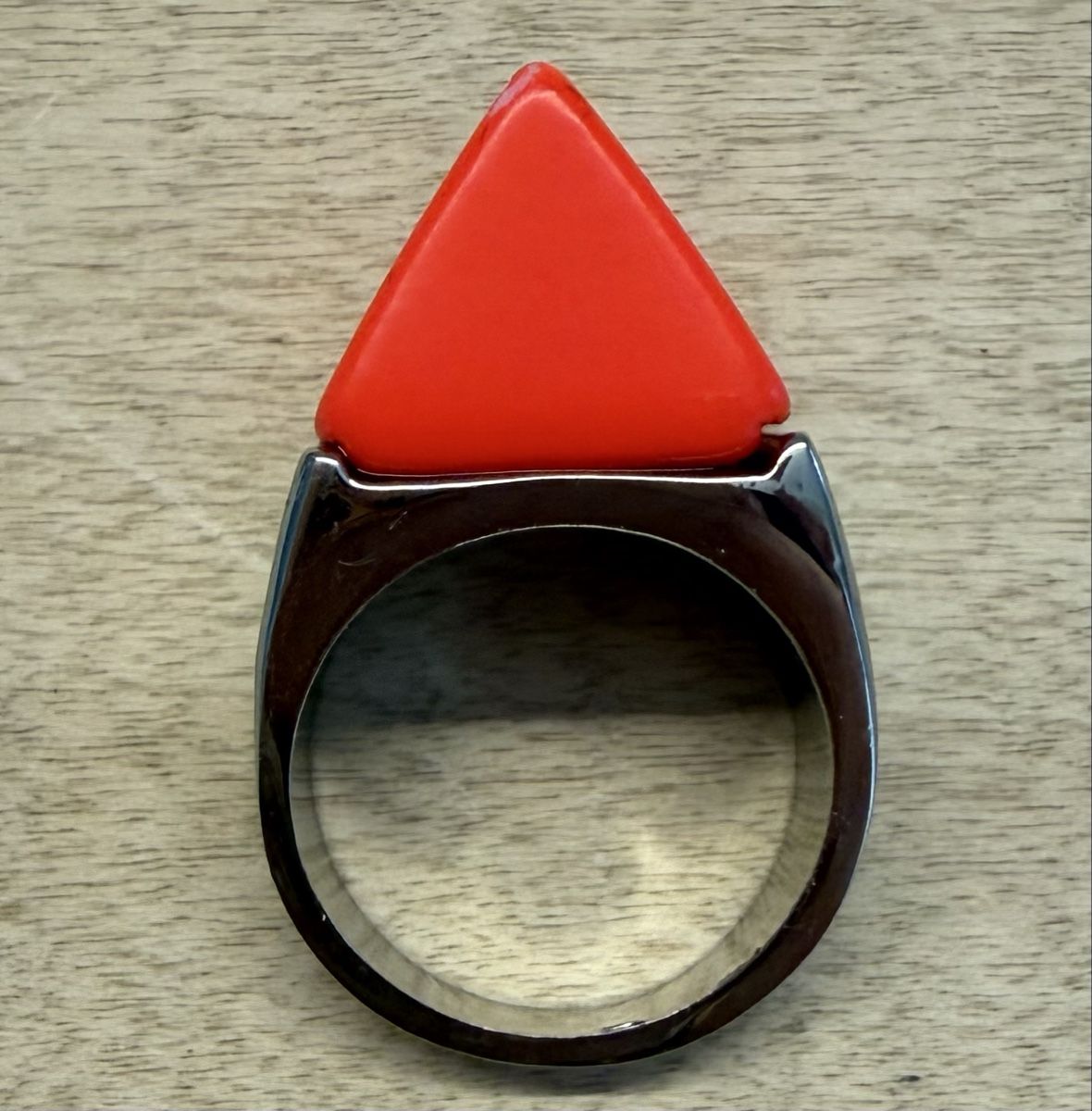 Anelli: Pinker Statement-Ring, Silberfarben, Grösse 17, Top Zustand! – Usato da Lyss venduto da Sibella56
