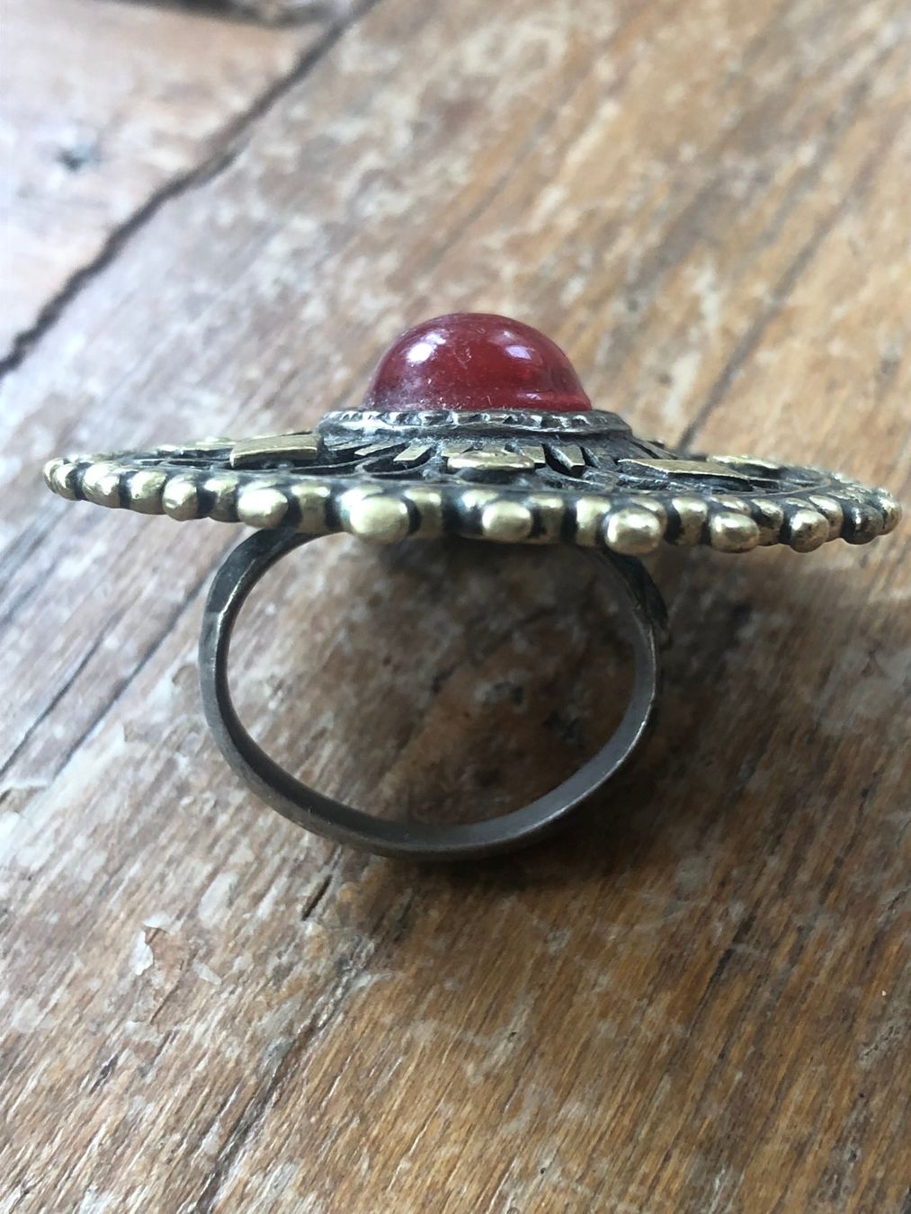 Ringe: XXL Fingerring Ring Ethno orange Boho gold silber – Gebraucht aus Wald ZH von rotschmuddl 4