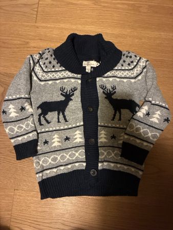 Cardigan H&M L.O.G.G. motivo cervi taglia 110/116