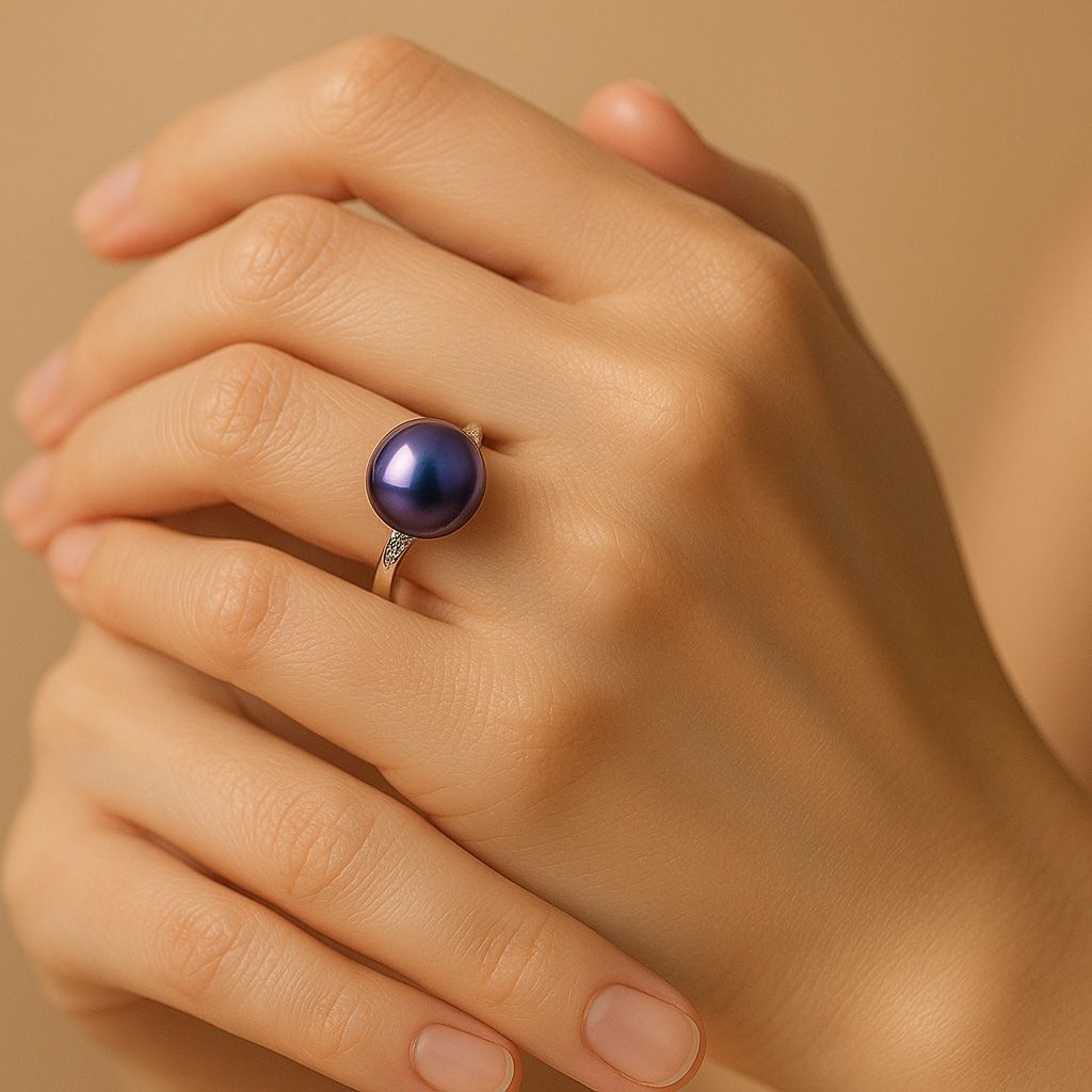 Anelli: 10.5 mm Süsswasser Perle Ring – Nuovo e nell'imballaggio originale da Sarnen venduto da yingsperlen 2
