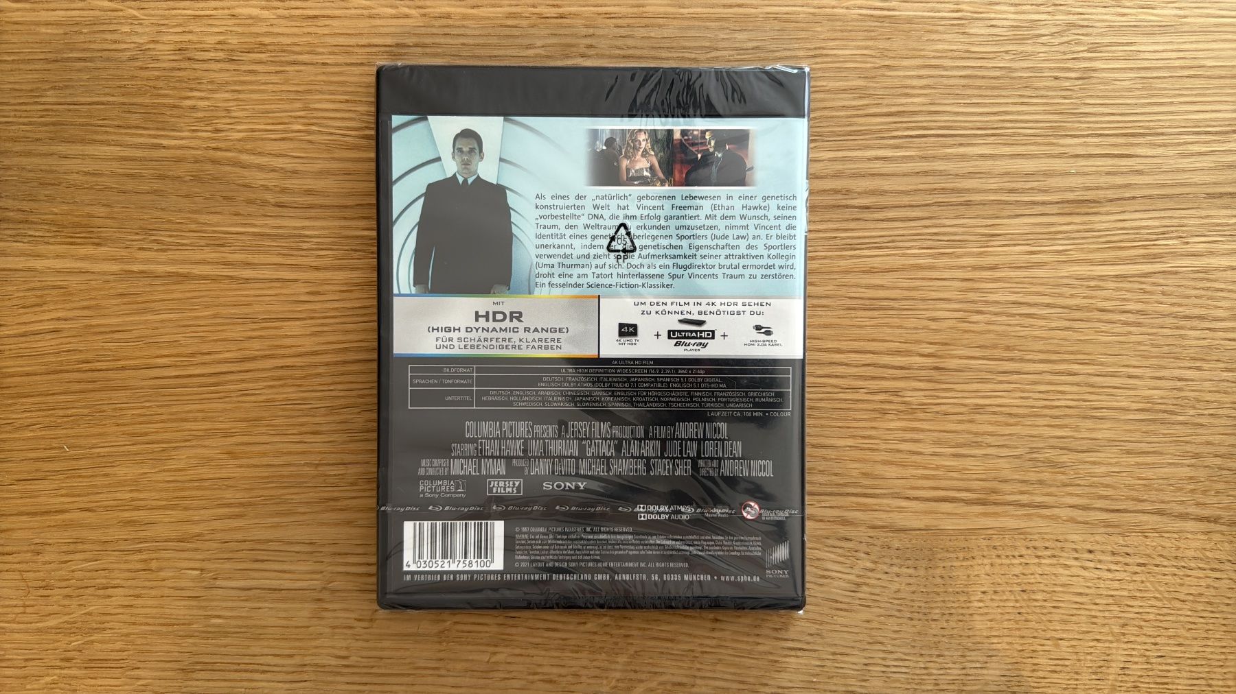Tutti i DVDs: Gattaca  - 4K UHD Blu-Ray – Nuovo e nell'imballaggio originale da Wallisellen venduto da Art_Vendorlay 1