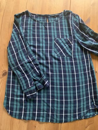 Marc O'Polo Bluse, kariert, grün/blau
