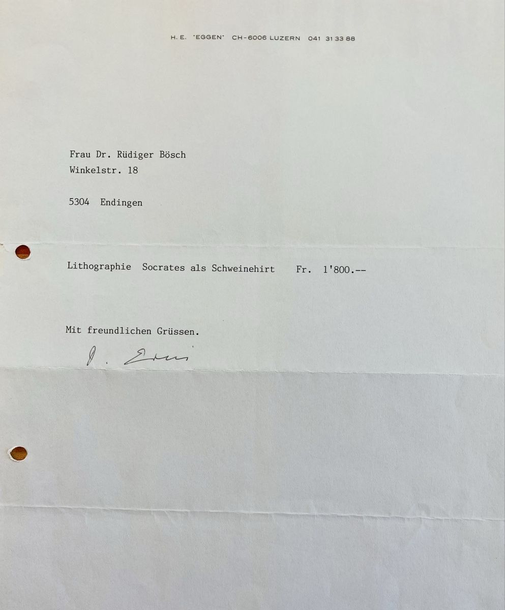 Grafica & Litografie: Hans Erni, Lithographie  – Nuovo (secondo la descrizione) da Einsiedeln venduto da Fundgrube59 3