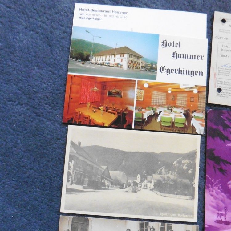 Egerkingen,Gäu,6 Fotos,Stempel,Soldaten,Hotel Hammer,Melitta Kaufen