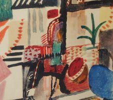 Lithografie ca 70er jahre v A. Make Titel Mann mit Esel