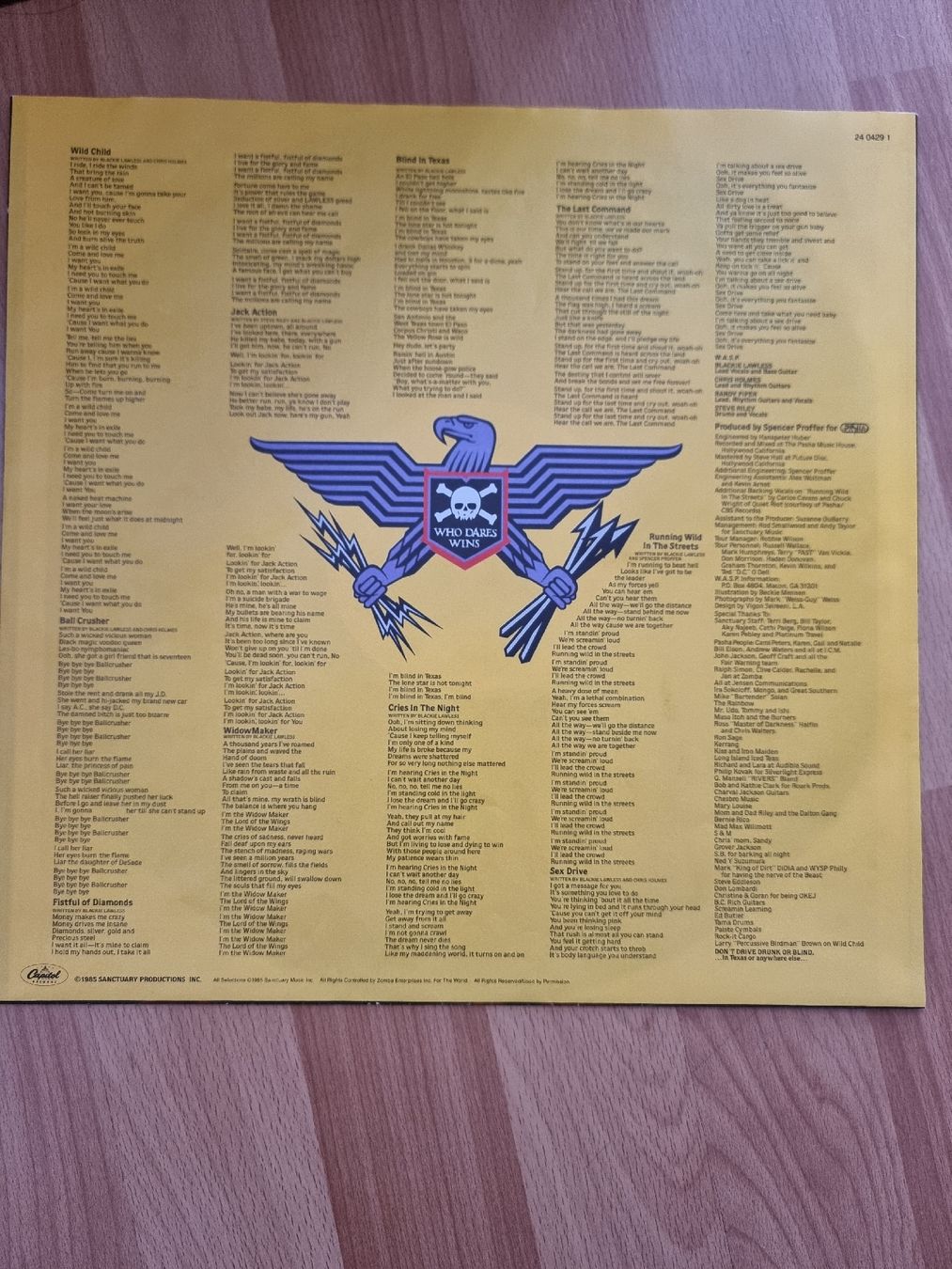 Schallplatten: W.A.S.P. - The Last Command - Top Zustand – Gebraucht aus Trimbach von EyeOfTheTiger 1