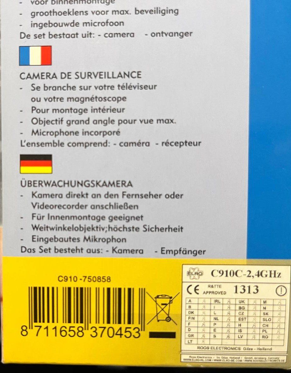 Sistemi d'allarme: ELRO kabellose Überwachungskamera C910 – Nuovo (secondo la descrizione) da Zürich venduto da baracuda8048 2