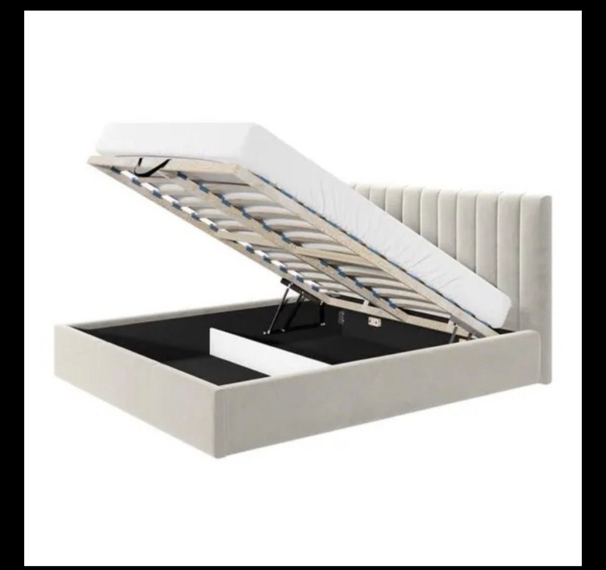 Letti: Upholstered Bed Beloit 108 with Storage Beige Fabric – Usato da Zollikerberg venduto da Pandasha 2