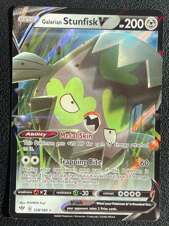 Stunkfisk V 128/189 Ultra Rare Pokémon Darkness Ablaze (Neu (gemäss ...