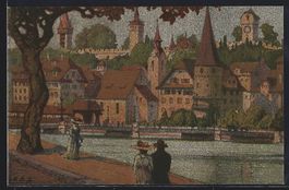 Ernst E.Schlatter: Luzern, Musegg vom Ba