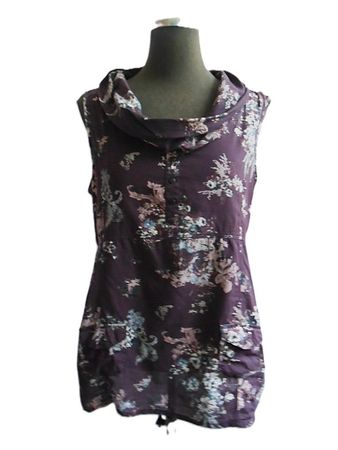Gr. 42 44 CECIL Bluse leicht lila / Blumen Baumwolle sMasse