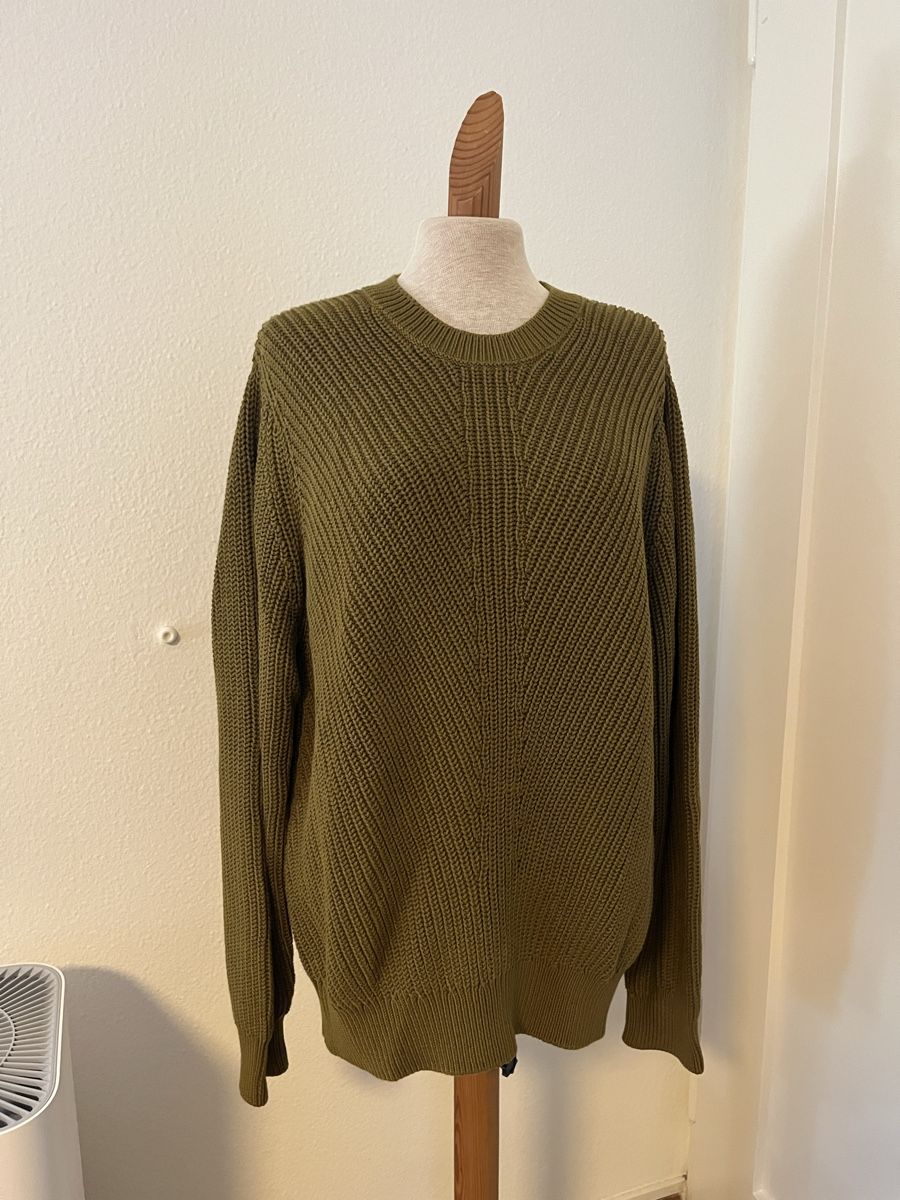 Closed Maglioni & Felpe: Herbstlicher Strickpullover, Gr. L, olivgrün von Closed – Usato da Zürich venduto da Brobin