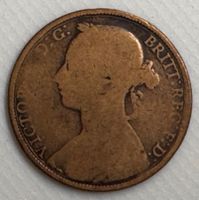 1882 Victoria One Penny Münze | Sammlerqualität