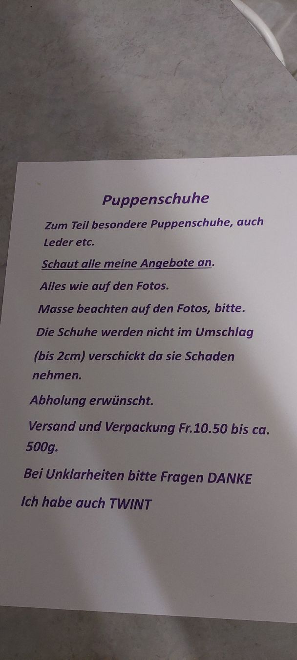 Heidi ott Puppen: Heidi Ott Puppenschuhe – Neu (gemäss Beschreibung) aus Muri AG von nindo1 6