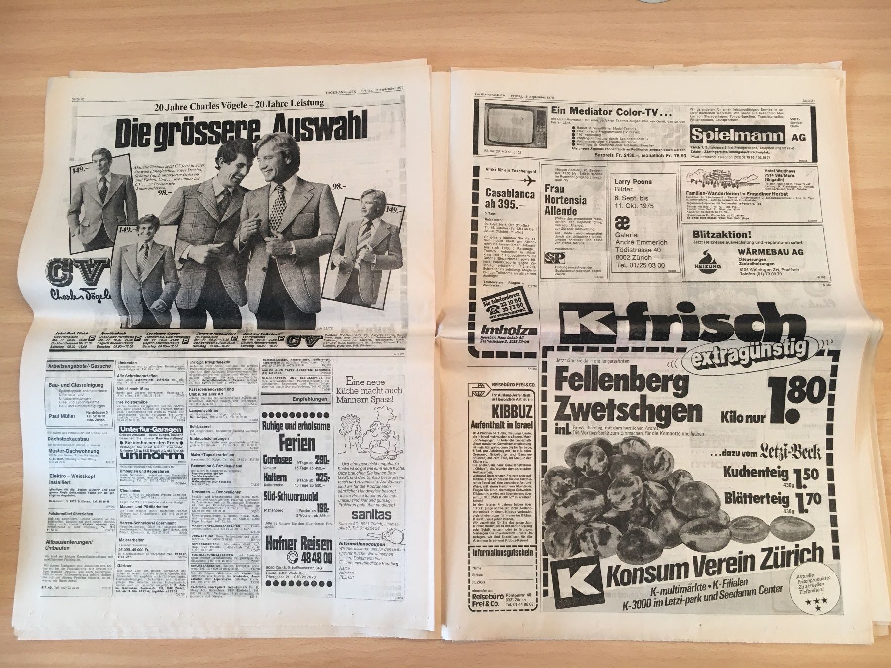Zeitschriften & Magazine: Tagesanzeiger vom 19. September 1975 – Gebraucht aus Luzern von Jiggy_8898 5