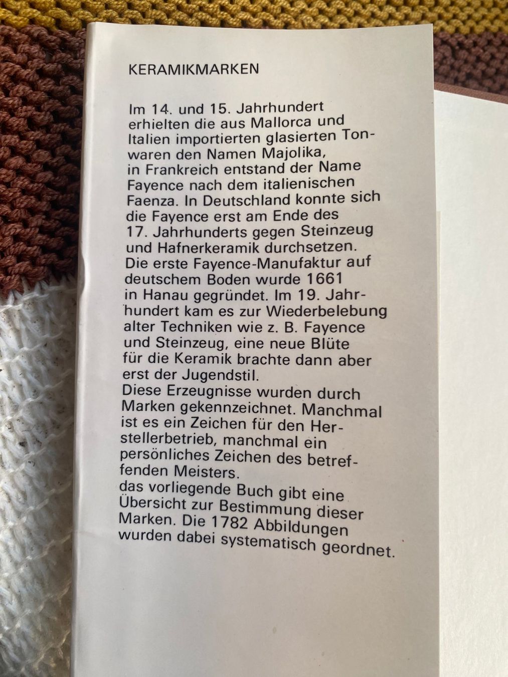 Libri: 1981 Buch "Keramikmarken aus aller Welt" – Usato da Langendorf venduto da Antik-Samariter 1