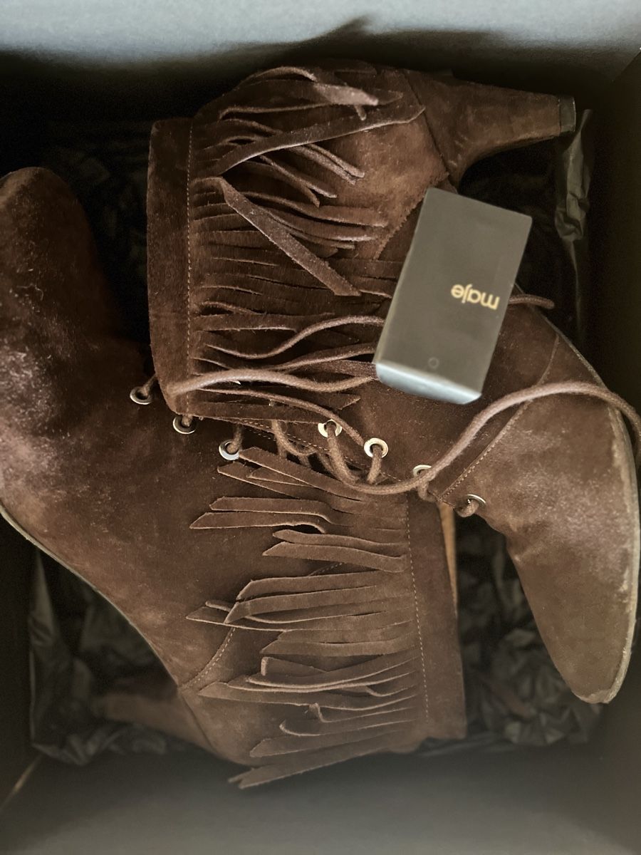 Maje Damenschuhe: Maje bottines en daim marron avec franges 40 – Gebraucht aus Nyon von ikel78 1