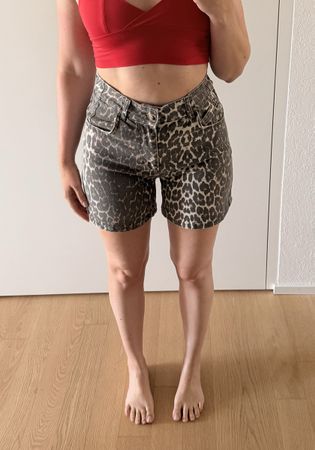 LC Waikiki Jeans Shorts Gr. 38 Leopardenmuster Hotpants Leo 
