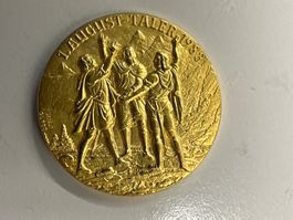 Medaille Schweiz 1.August-Taler 1983 Silber 900 19g vergolde