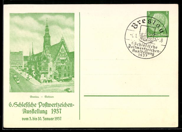 Ganzsachen: Breslau, 6. Schlesische Postwertzeichen- – Gebraucht aus Berlin von bartko-reher