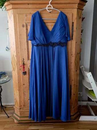 Elegantes Abendkleid Chez Janine, Gr. 48, blau