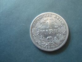Deutsche 1  Mark 1875  silber