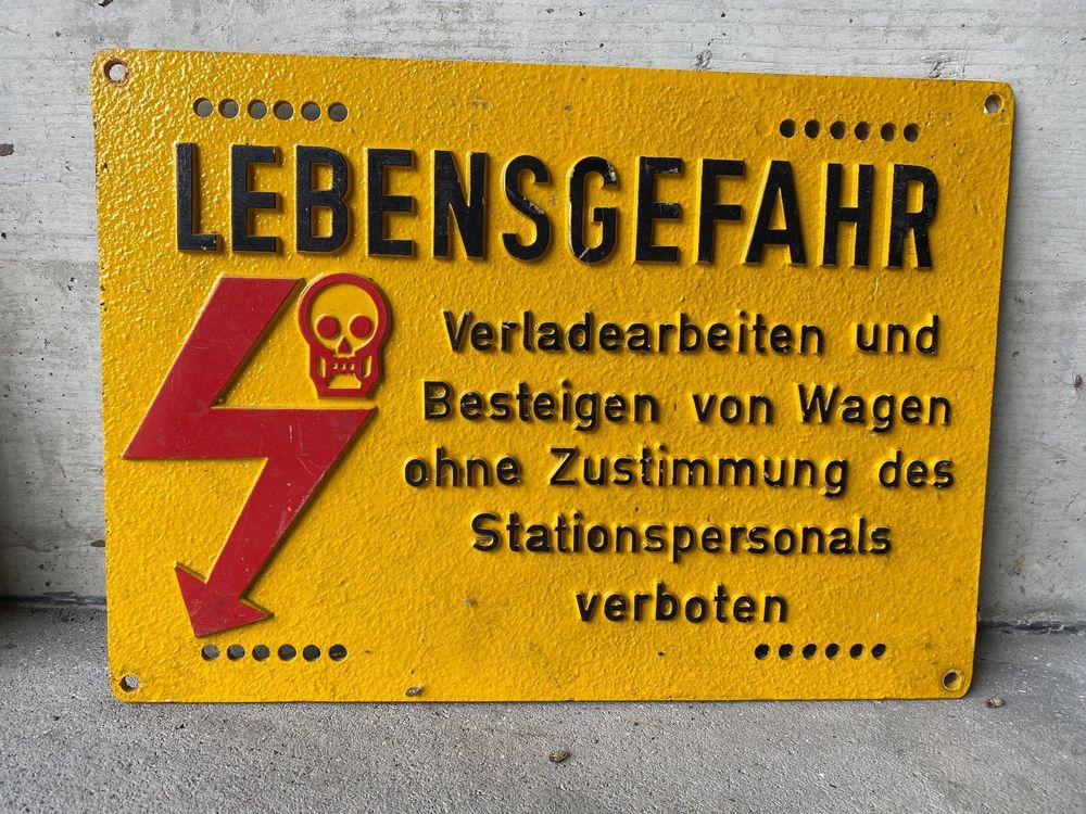 SBB Schild LEBENSGEFAHR | Kaufen Auf Ricardo