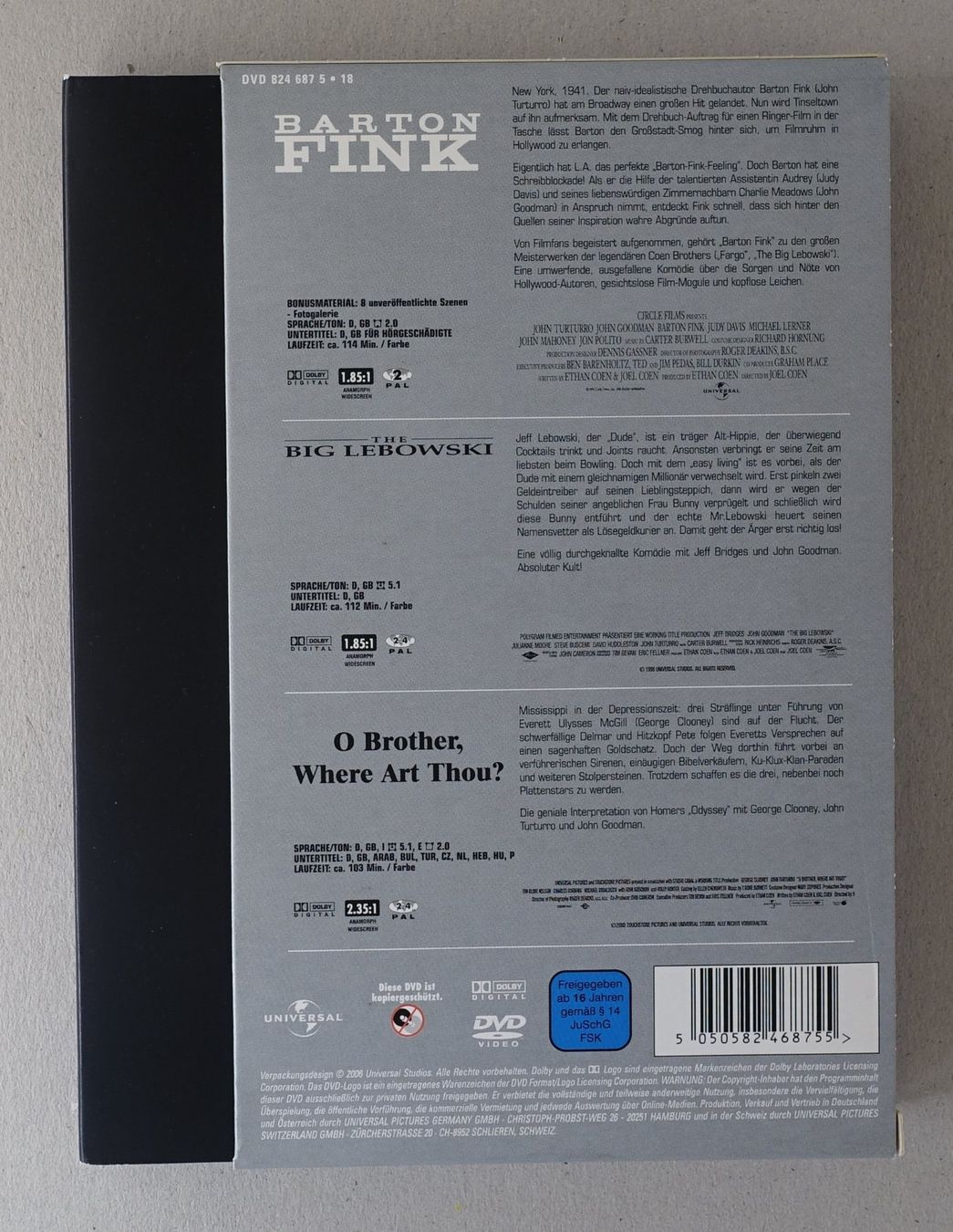 Tutti i DVDs: Coen Brothers - Triple Box (3 DVDs) – Usato da Sessa venduto da fraenklishop 1