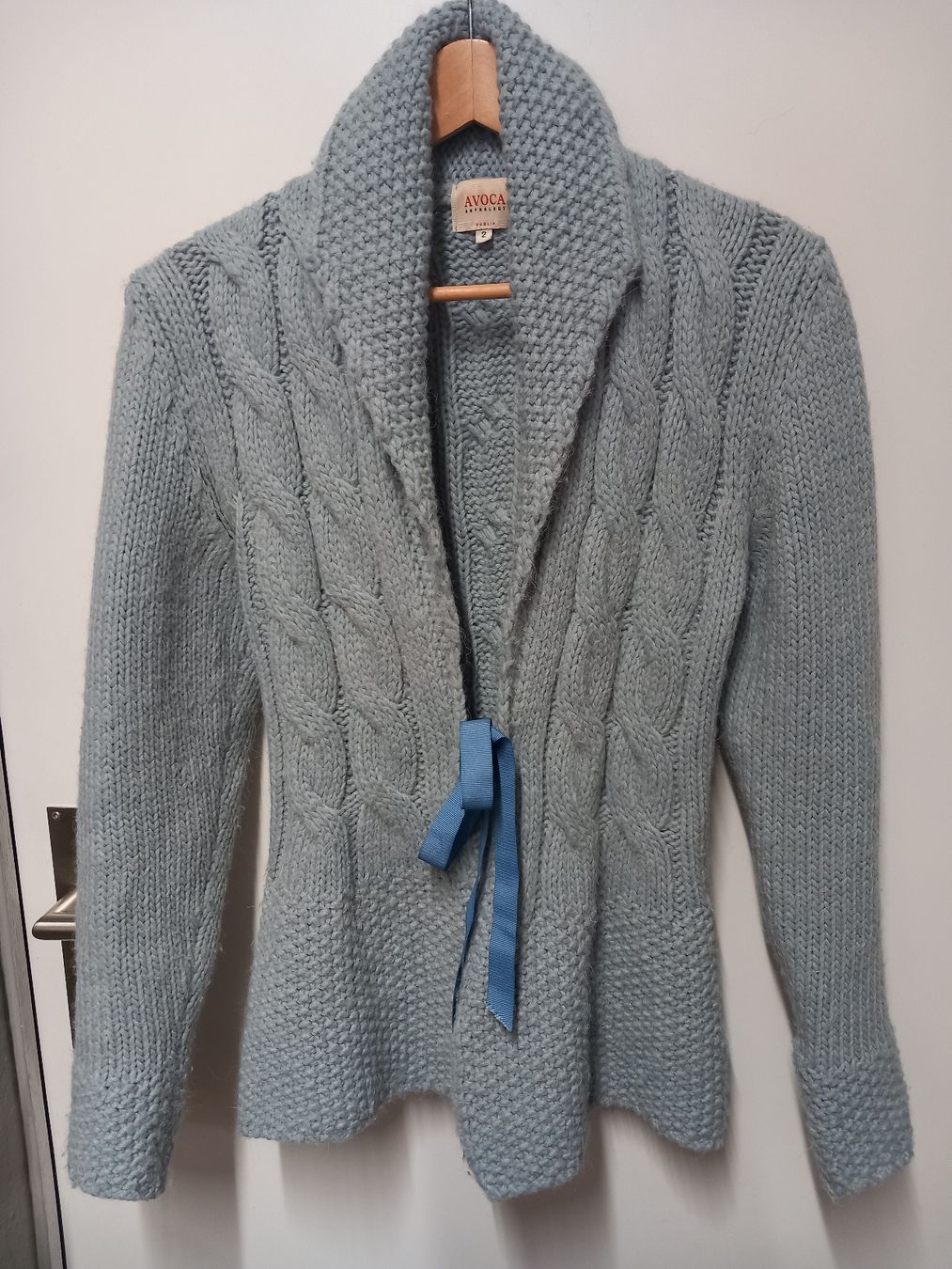 Giacche: Strickweste Avoca Gr.S Alpaka Wolle hellblau – Usato da Gwatt (Thun) venduto da umwelt-brocki 2