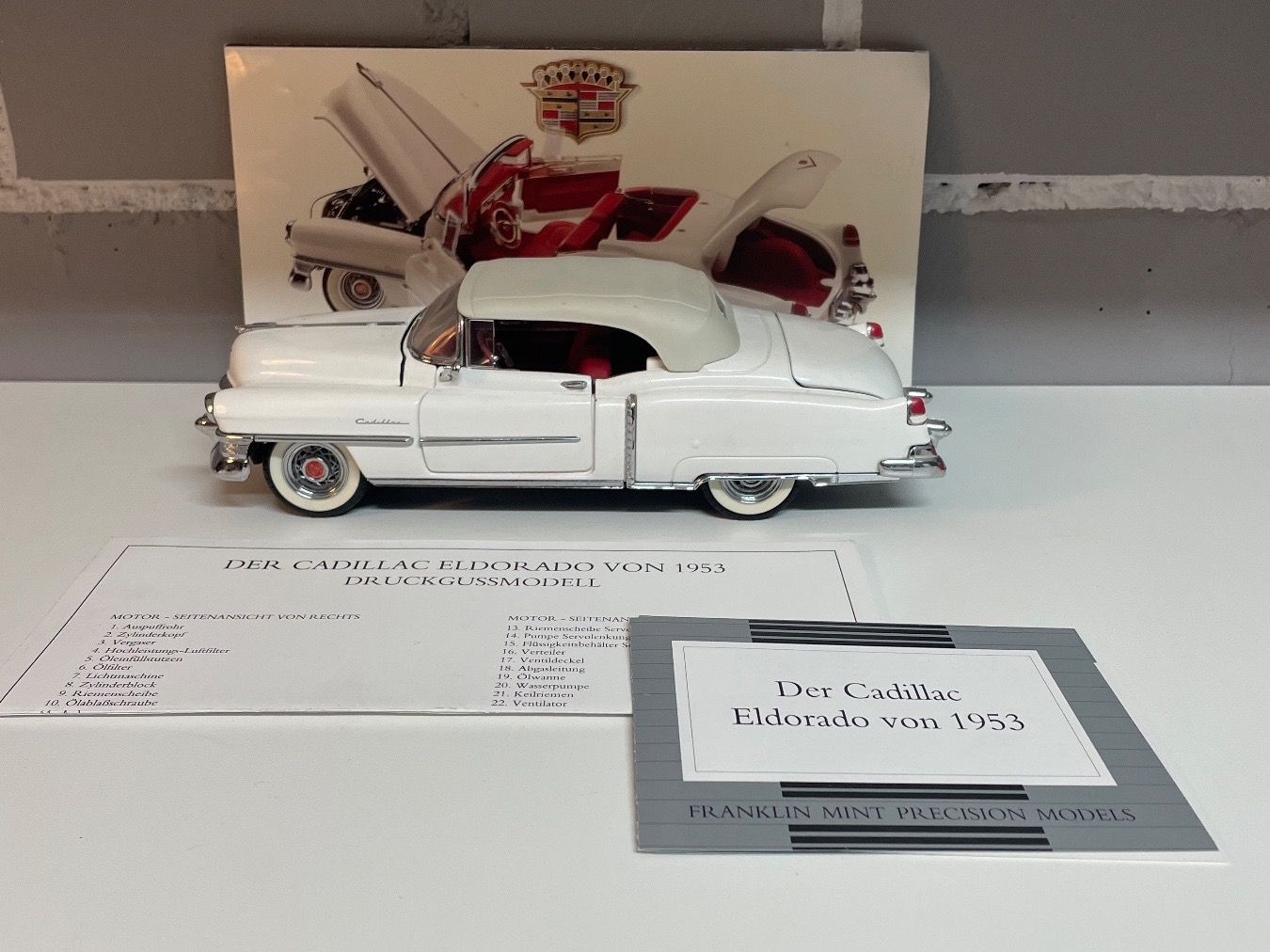 Franklin Mint Modellini d'auto: Franklin Mint - Cadillac Eldorado 1953 1:24 – Nuovo (secondo la descrizione) da Gossau ZH venduto da Robroy66 5