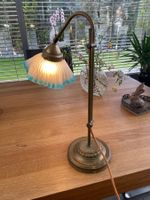 Jugendstil - Tischlampe Pultlampe um 1960 Glas antik