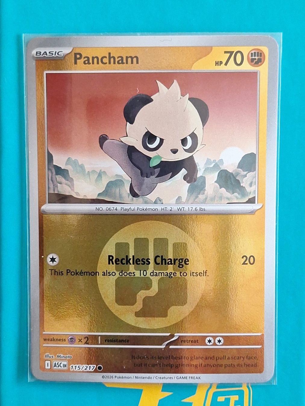 Pokémon Carte collezionabili: Pancham - Reverse Holo energy Ascended Heroes – Usato da Altstätten SG venduto da GGsGameshop