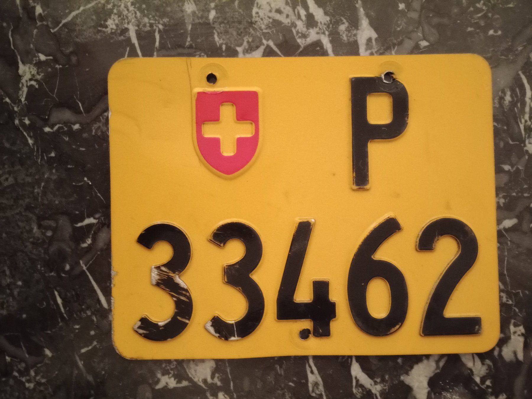 Schilder: Nummernschild Mofa PTT Post 33462 ausrangiert – Gebraucht aus Küttigen von Melisch1000