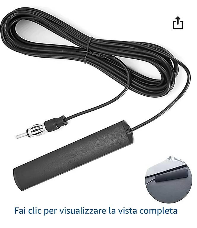 Radiocomunicazione: Antenna amplificata FM da parabrezza – Nuovo e nell'imballaggio originale da Morbio Inferiore venduto da udry65