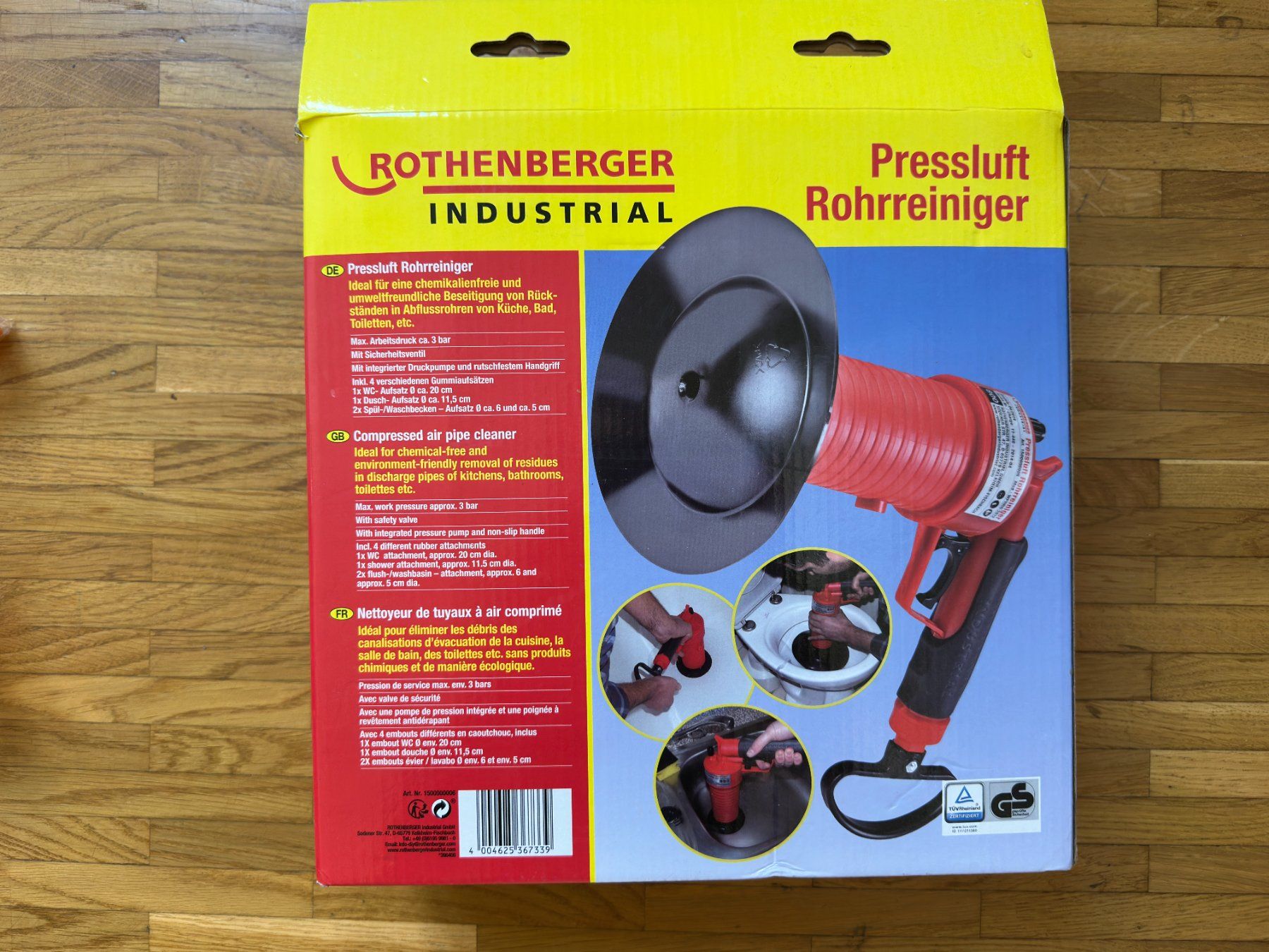 Rothenberger Tutti gli attrezzi: Rothenberger Pressluft Rohrreiniger Kit – Usato da Lausanne venduto da brixton 4