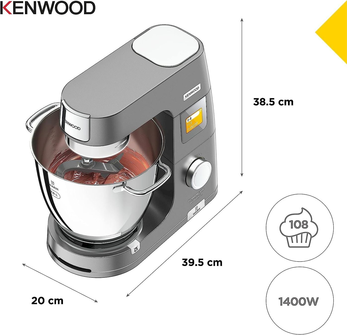 Elettrodomestici da cucina: Kenwood Titanium Chef Patissier XL – Nuovo e nell'imballaggio originale da Bottighofen venduto da zaap 7