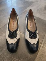 Damenschuhe Leder Grösse 40 dunkelblau-weiss Menstor