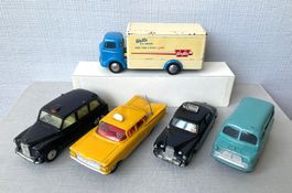 🟡🔵 Lot 5x CORGI TOYS Taxi, Van, Police Car / 1956–1960