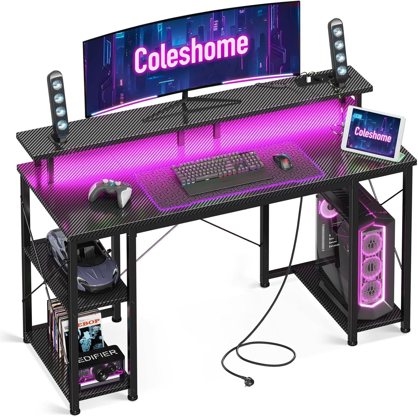 Schreibtische: Gaming Tisch LED USB Steckdose Monitorständer 120cm – Neu und originalverpackt aus Neuhausen von apo_zn9s