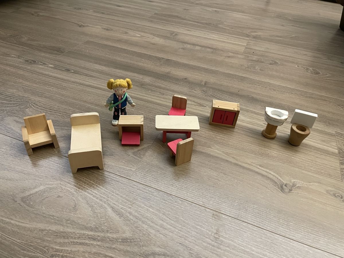 Canapé Miniature En Bois Pour Maison De Poupée 1:12 - Décoration