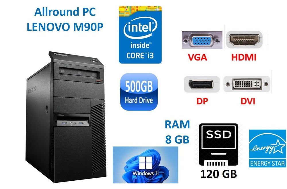PC Lenovo M90p core i3 8GB 120GB 500GB (Gebraucht) in Meggen für CHF 75 ...