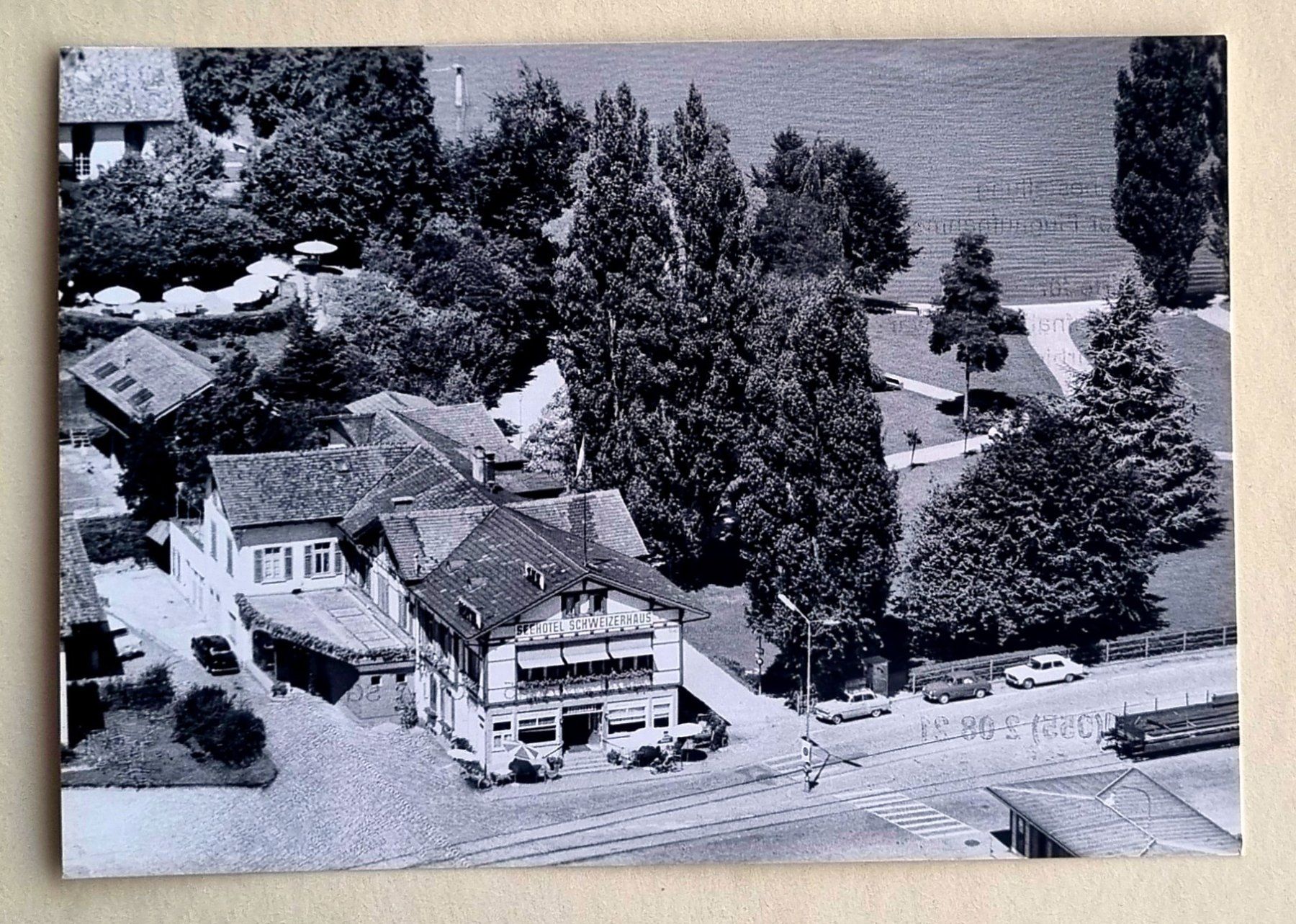 Cartoline postali: Romanshorn - Seehotel Schweizerhaus - Strassenbahn – Usato da Rothrist venduto da RROENK