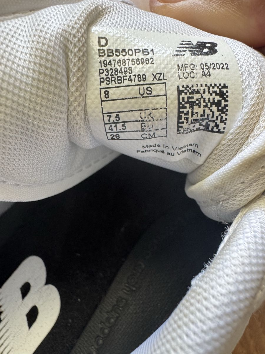 New Balance Scarpe da uomo: New Balance 550 (white) – Usato da Zürich venduto da sar_bv7l 5