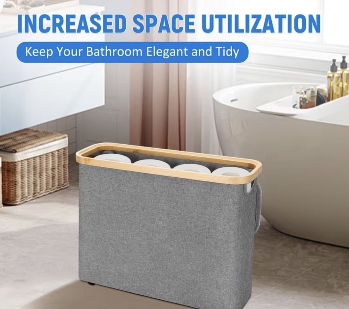 Altro in Decorazioni & Accessori: Bac  pliable gris avec couvercle pour papier Qc – Nuovo (secondo la descrizione) da Chenens venduto da anasantos90 1