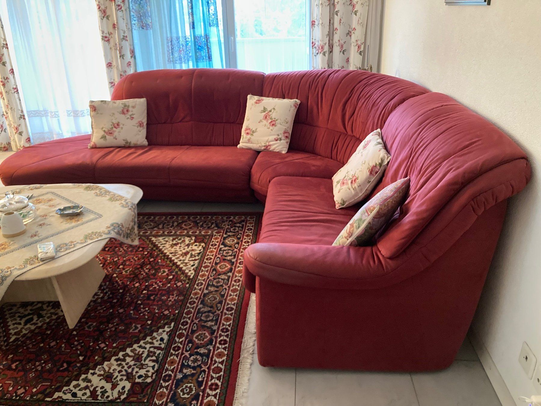 Divani: Alcantara Ecksofa bordeaux – Usato da Wettingen venduto da enpat 1