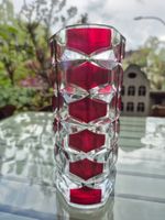 Elegante, rote Glasvase, top Zustand!