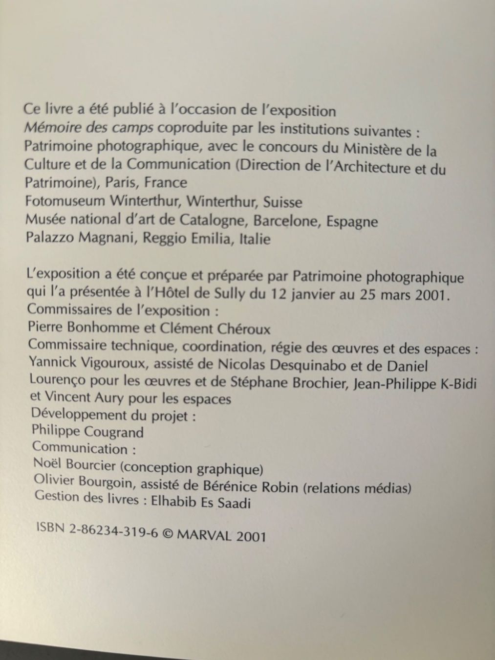 Libri: Mémorie des camps  1933-1999 – Usato da Winterthur venduto da Fisch0225 2