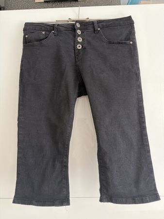 Pantacourt denim 38 noir