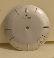 Cadran de montre Zenith 28.82mm argenté avec date neuf 