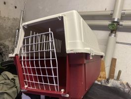 Transportbox Pet Carrier Red Beige Good Condition